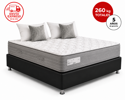 Imagen de Conjunto Sommier Bral 2 Plazas