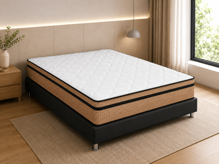 Imagen de Cjto. Sommier 2 Plazas 138x188 Selectus 24cm D45 Alta Densidad