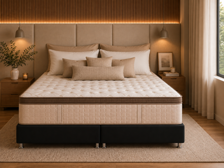 Imagen de Conjunto Sommier Royal Látex Queen 36cmx1,98x1,58m