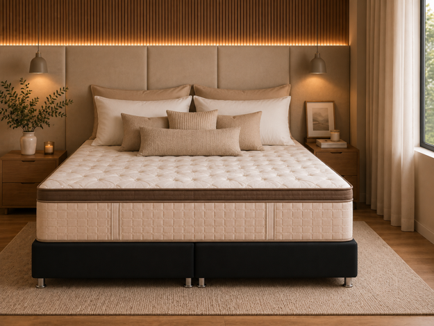 Imagen de Conjunto Sommier Royal Látex Queen 36cmx1,98x1,58m