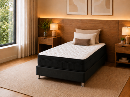 Imagen de Conjunto Sommier Bellagio Superlastic 1 Plaza 20cmx1,88x88cm