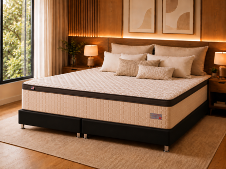 Imagen de Conjunto Sommier Royal Látex King 36cmx1,98mx1,78m