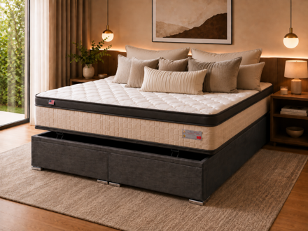 Imagen de Conjunto Baulera Royal Látex  2 Plazas 25cm