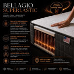 Imagen de Conjunto Baulera Bellagio Superlastic 2 Plazas Resortes
