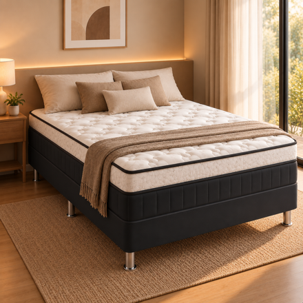 Imagen de Conjunto Sommier Grand Tech 1 Plaza y Media 28cm