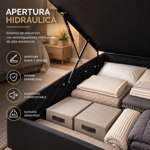 Imagen de Sommier con Baúl Entero Queen Royal Látex 25cm