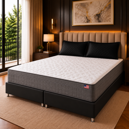 Imagen de Sommier Box Queen Resortes Bellagio Superlastic